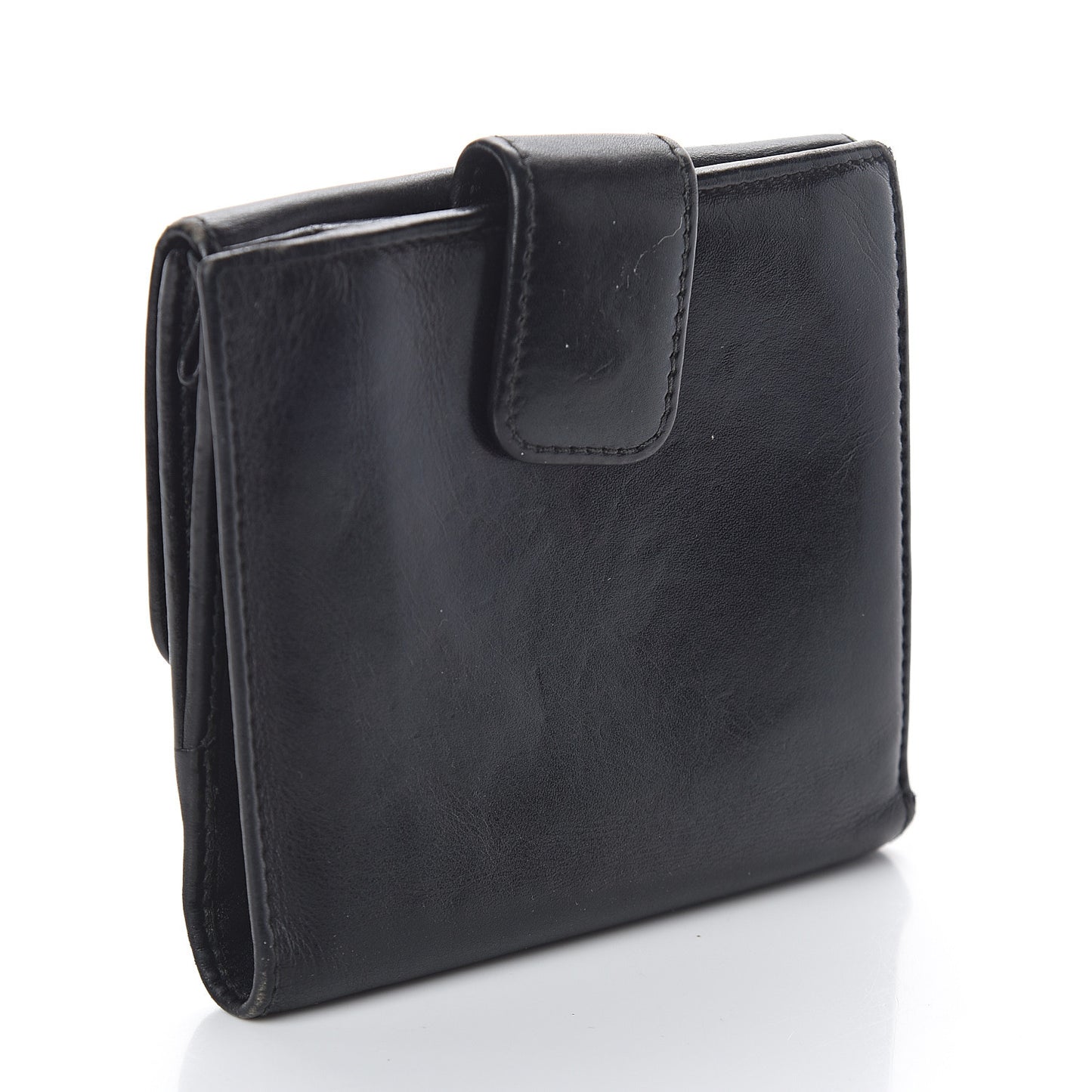 Calfskin Compact Britt Wallet Black