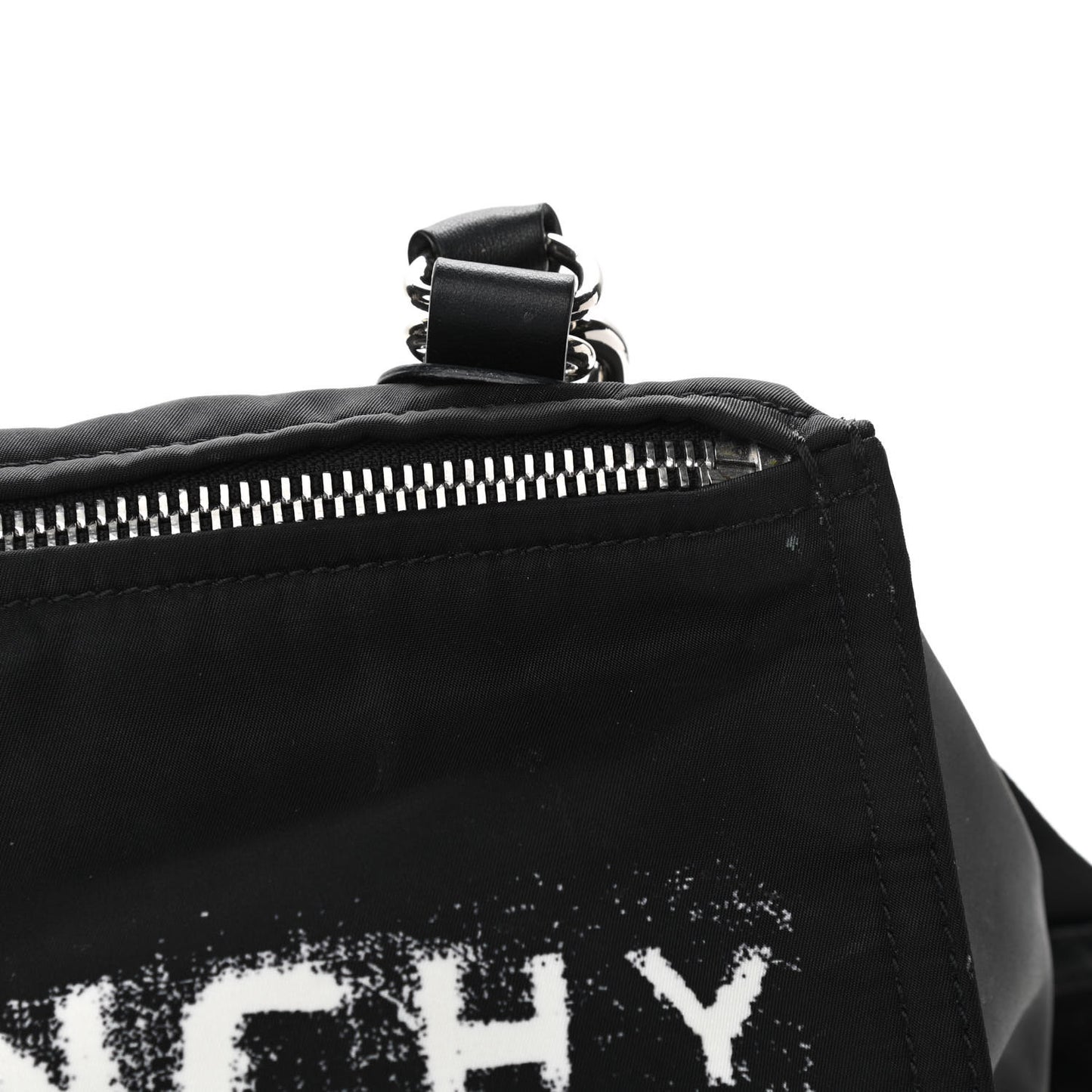 Nylon Logo Small Pandora Black White