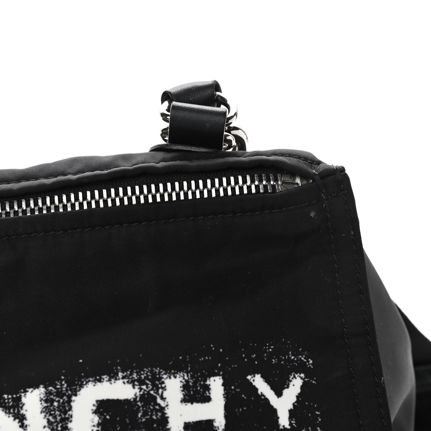 Givenchy Nylon Logo Small Pandora Black White 12 of 14