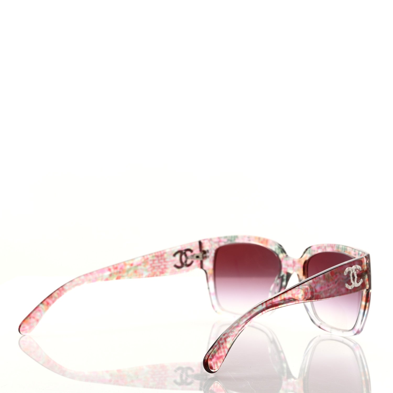 Chanel Acetate Multicolor Tweed CC Sunglasses 5220 Pink 4 of 7