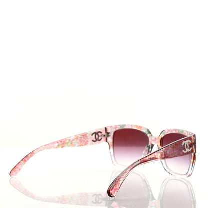 Chanel Acetate Multicolor Tweed CC Sunglasses 5220 Pink 4 of 7