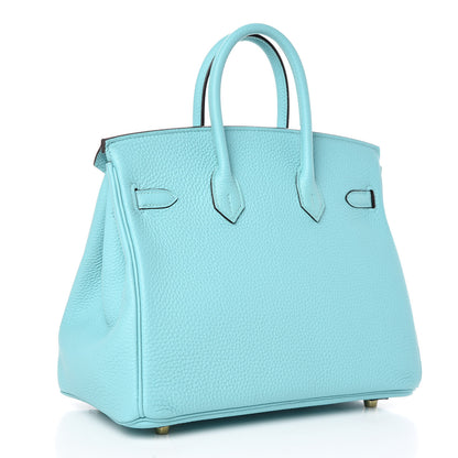 Hermes Togo Birkin 25 Bleu Atoll 3 of 33