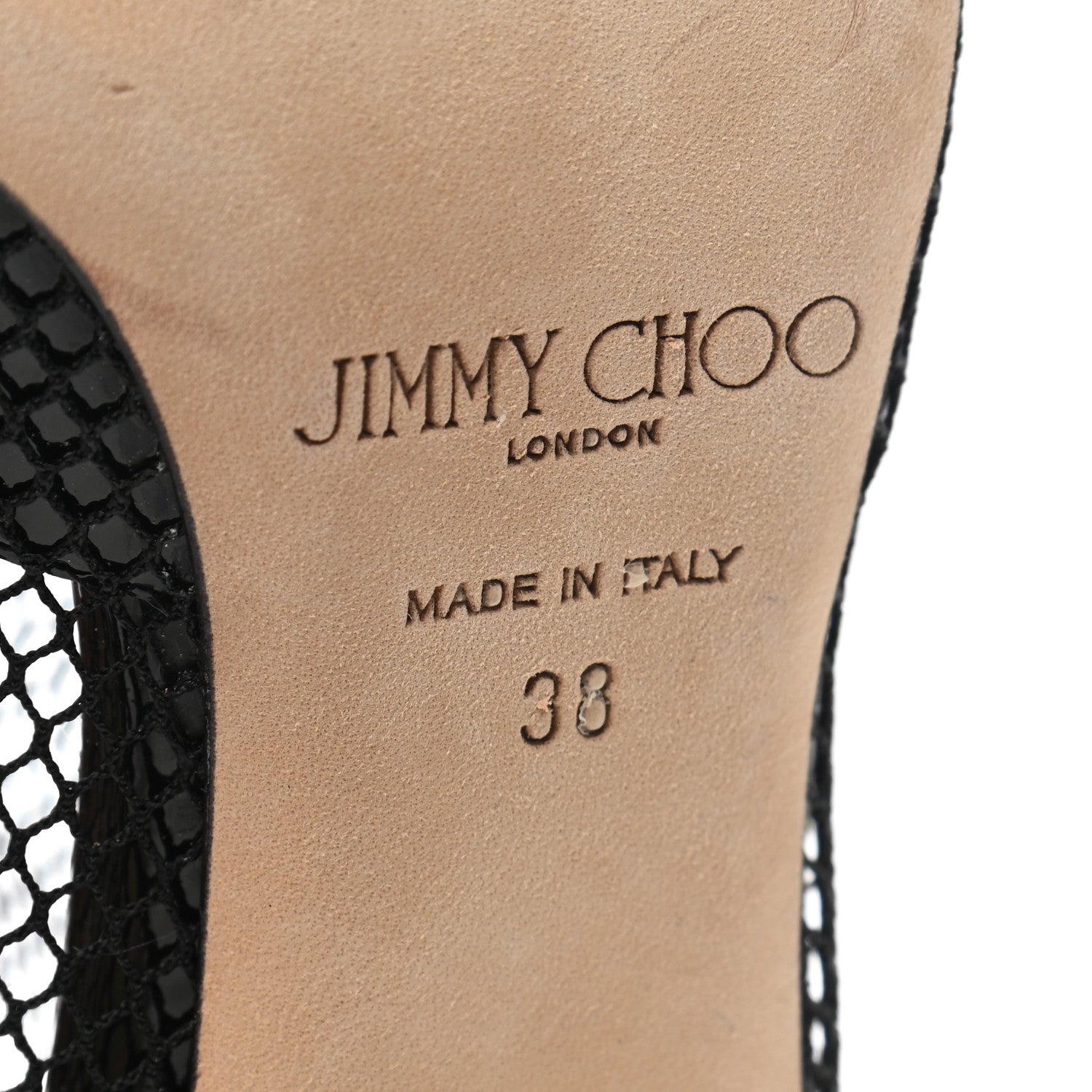 Jimmy Choo Mesh Patent Kix 100 Boots 38 Black 6 of 8
