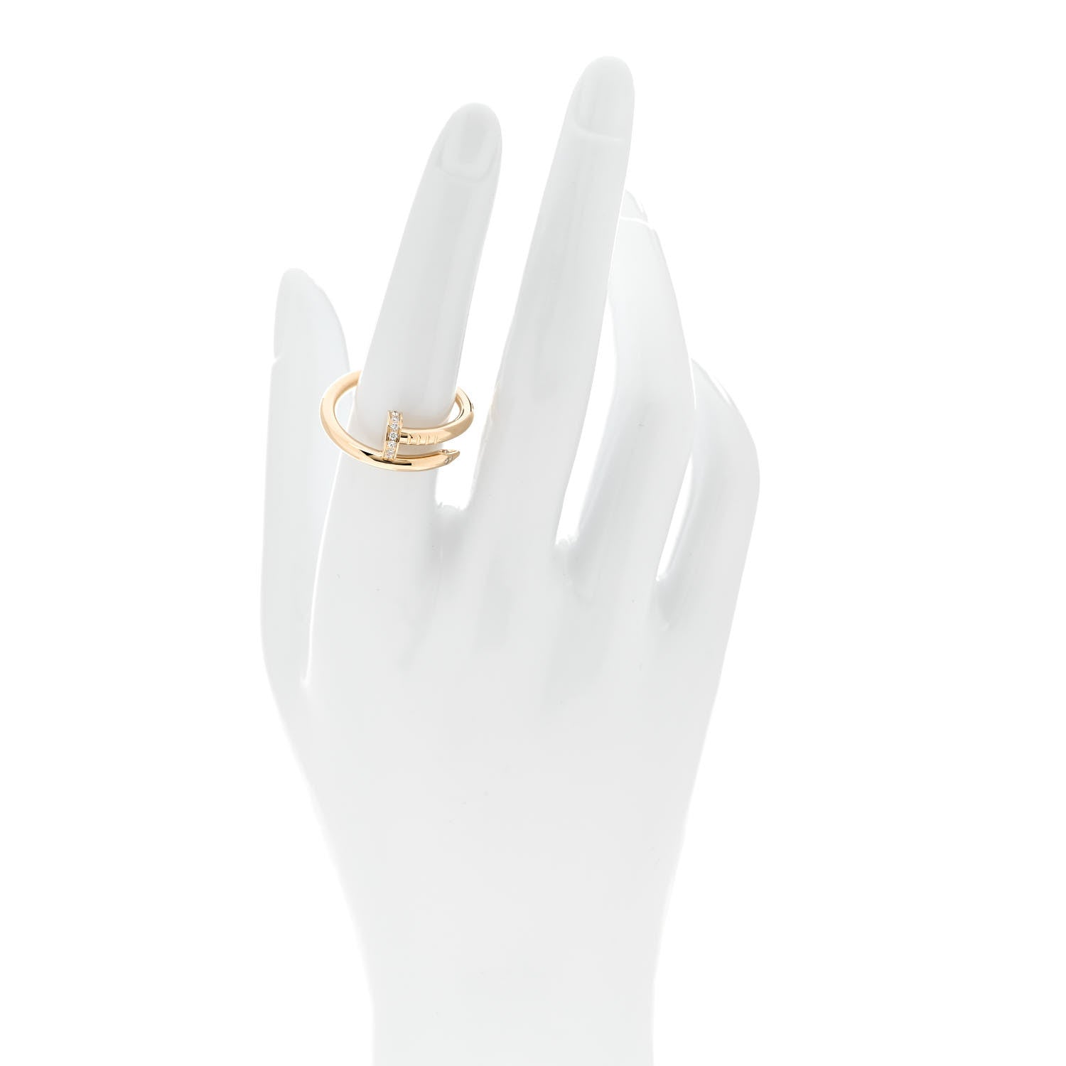 Cartier 18K Yellow Gold Diamond Juste Un Clou Ring 57 8 2 of 6