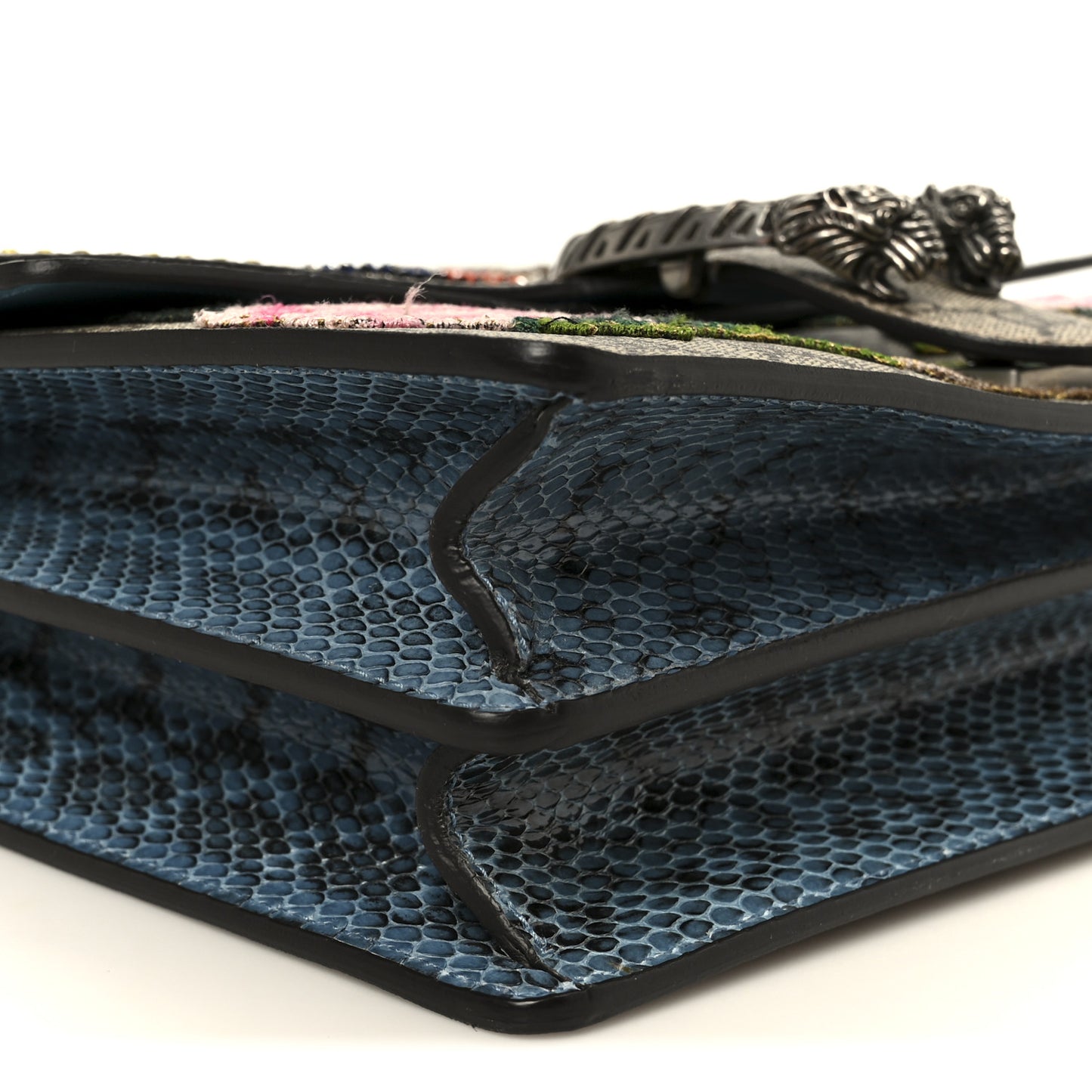GG Supreme Monogram Python Embroidered Medium Dionysus Shoulder Bag