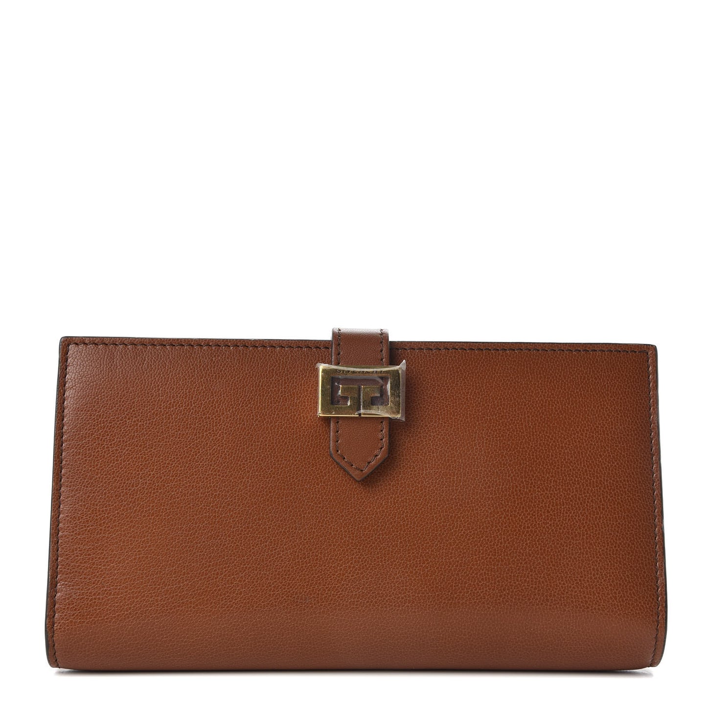 Calfskin GV3 Long Wallet Chestnut
