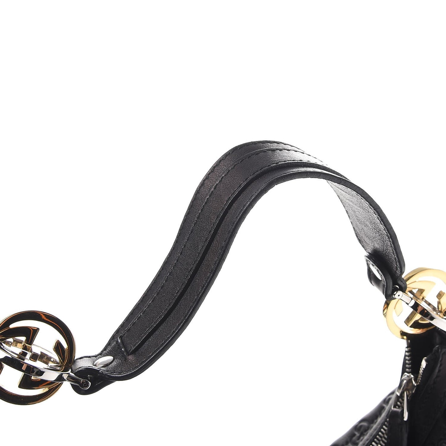 Guccissima Large GG Twins Hobo Black