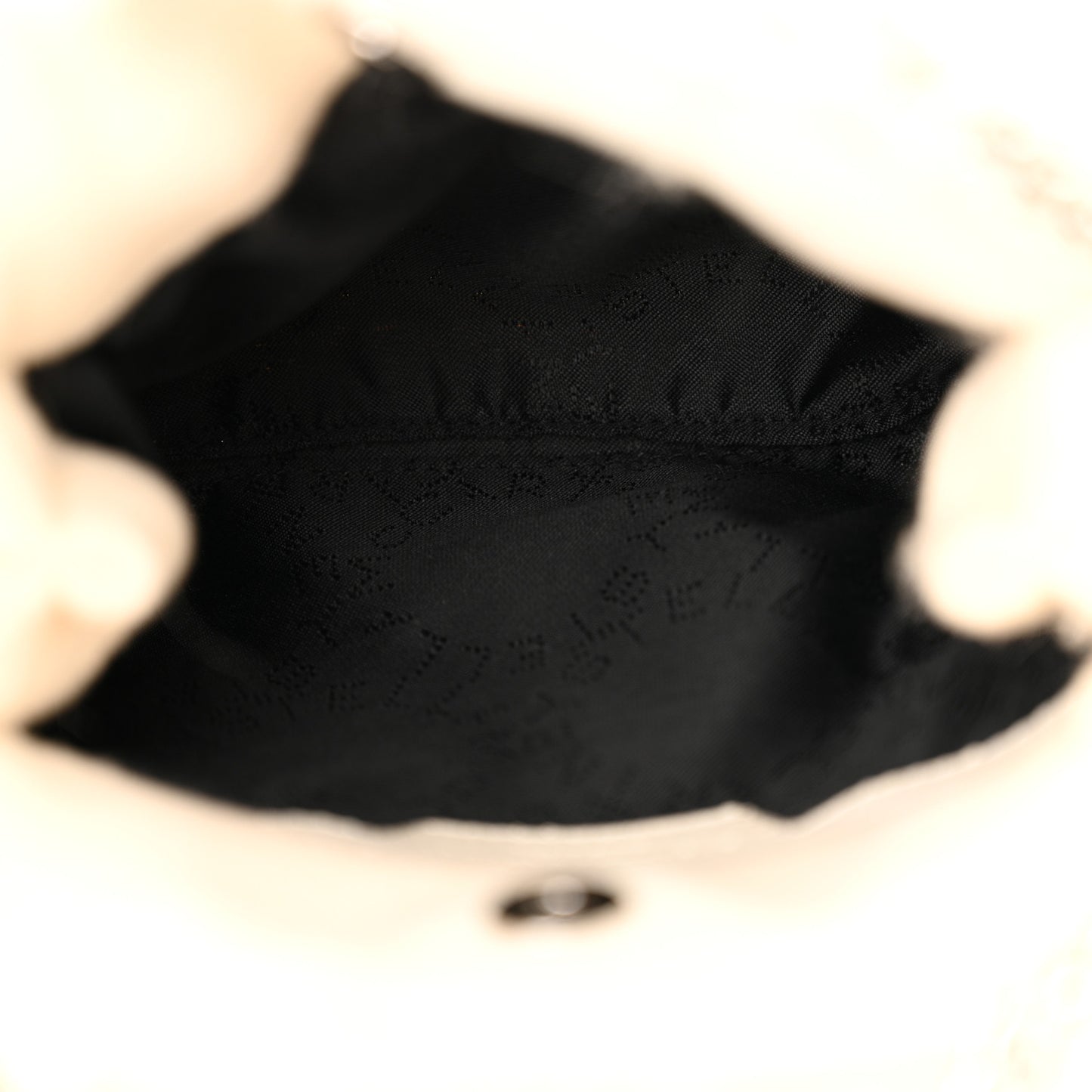 Eco Fur Tiny Falabella Tote Ivory