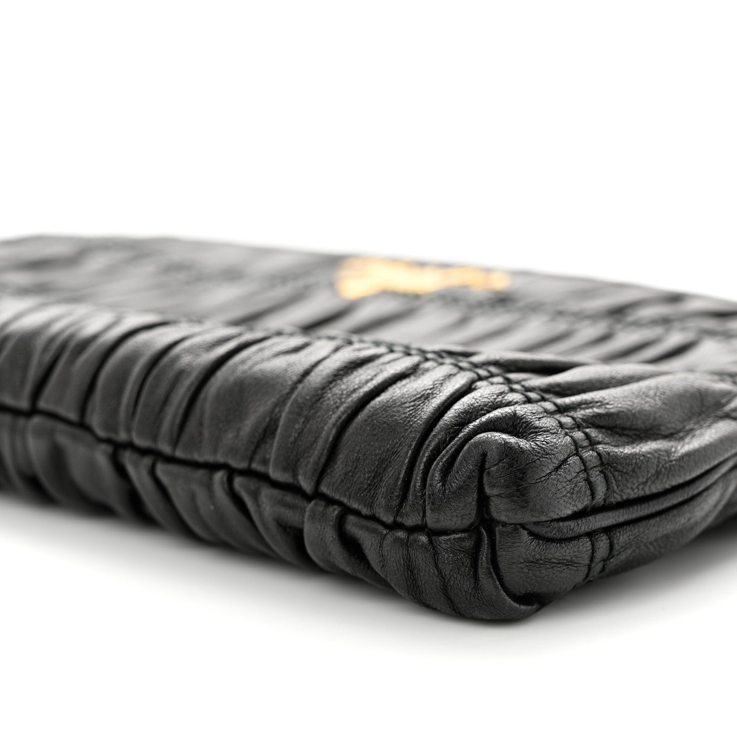 Prada Nappa Gaufre Chain Shoulder Bag Black 9 of 10