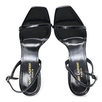 Saint Laurent Patent Calfskin Opyum 110 Slingback Sandals 40 Black 2 of 8