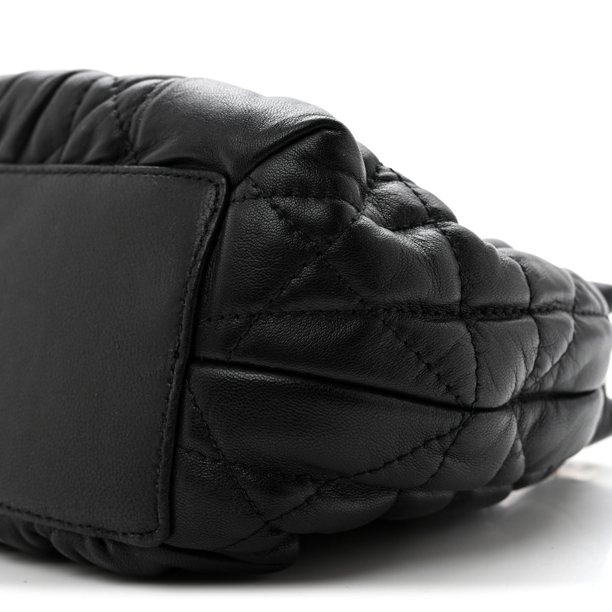 Gaufre Lambskin Cannage Delices Mini Bag Black
