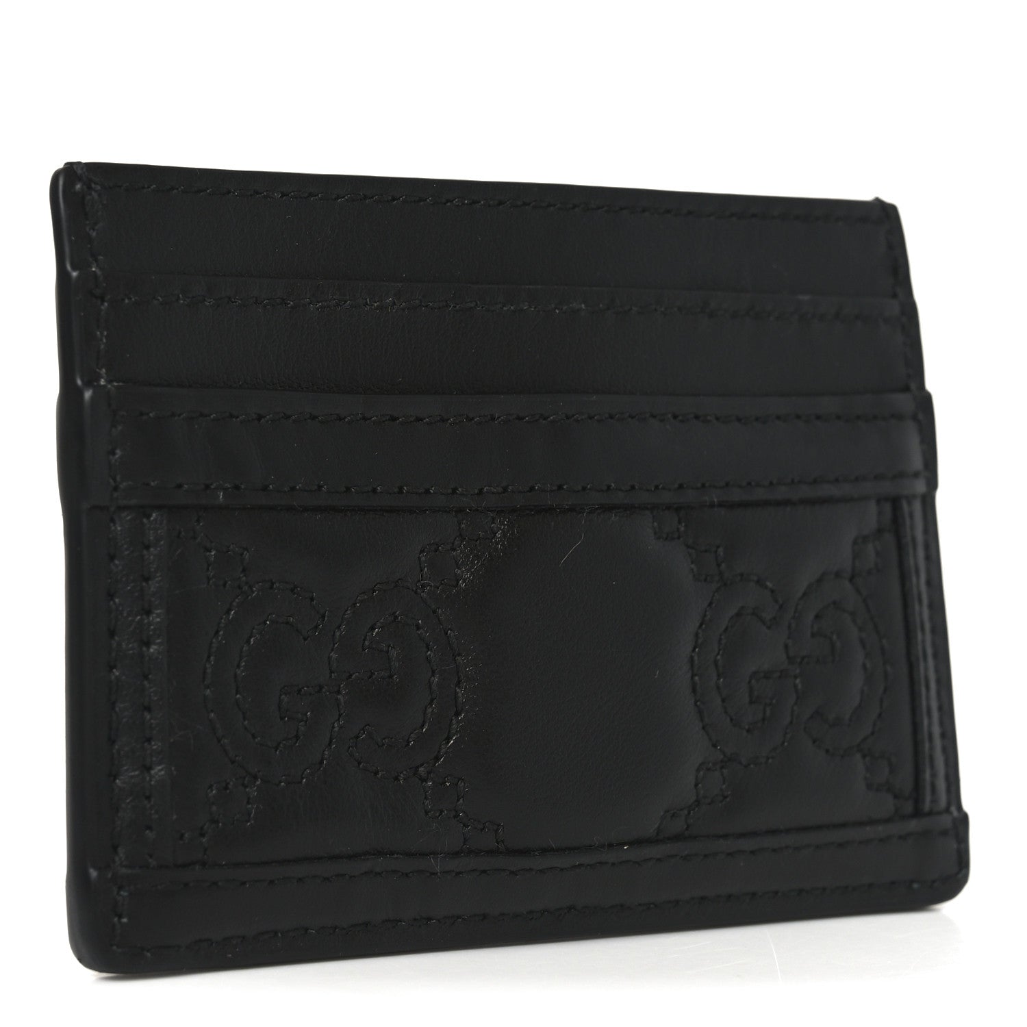 Gucci Calfskin GG Matelasse Card Holder  Black 3 of 7