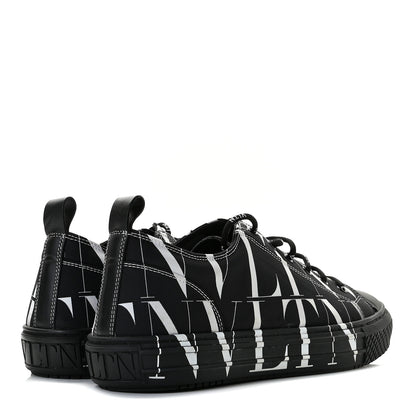 Valentino Garavani Nylon Mens Allover VLTN Logo Sneakers 41 Black White 4 of 12