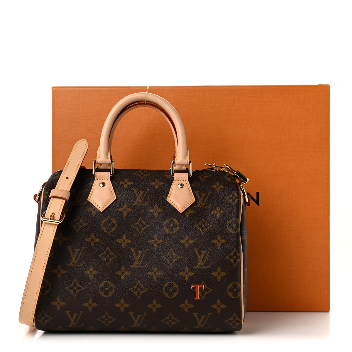 Louis Vuitton Mon Monogram Speedy Bandouliere 25 Fauve Safran Yellow 10 of 10