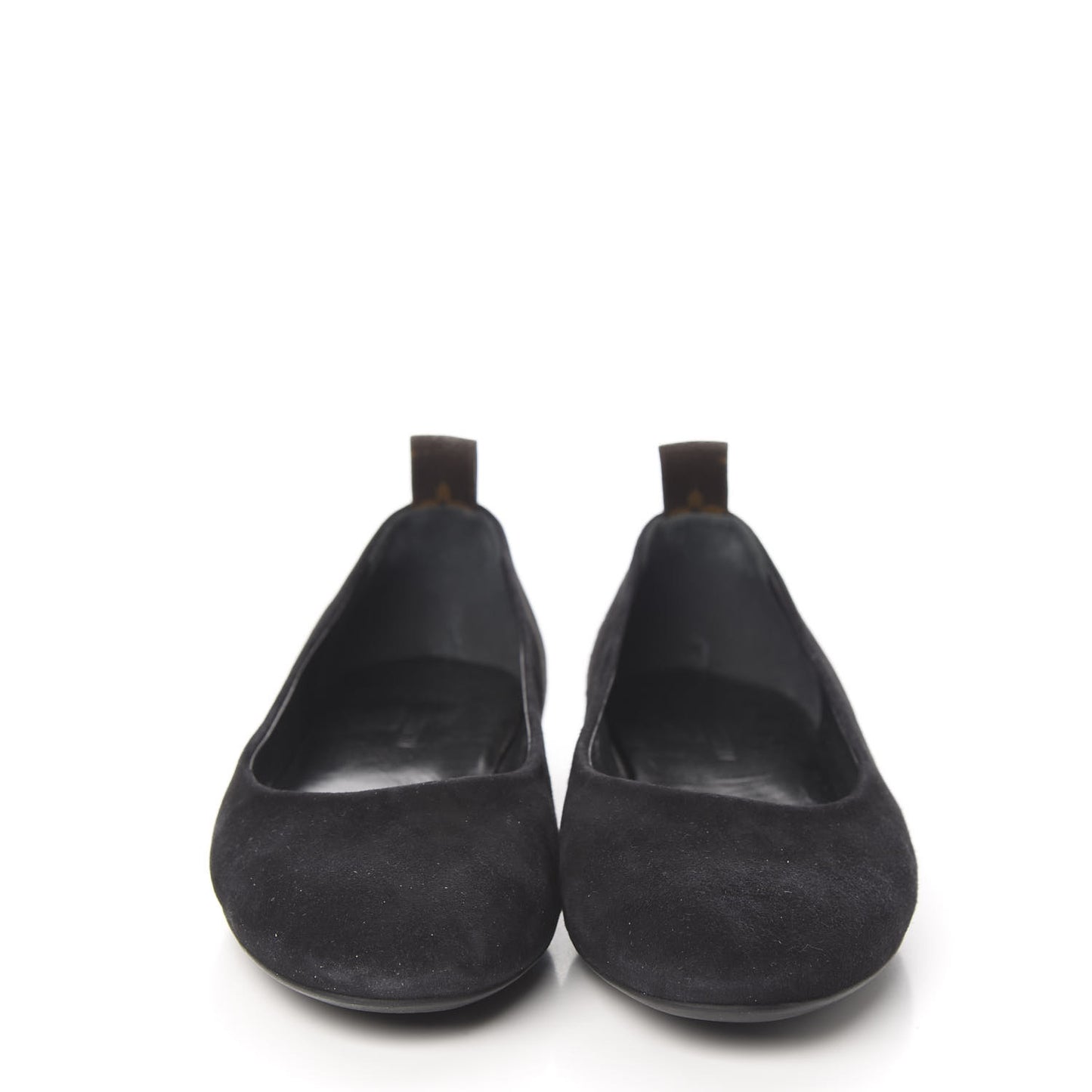 Suede Monogram Uniformes Ballet Flats 41 Black