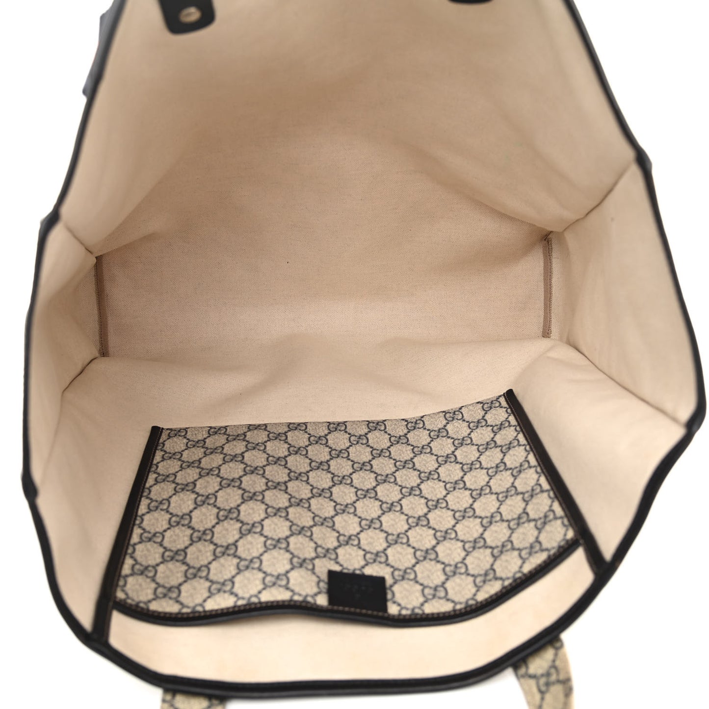 GG Plus Monogram Large Signature Web Loop Tote Black