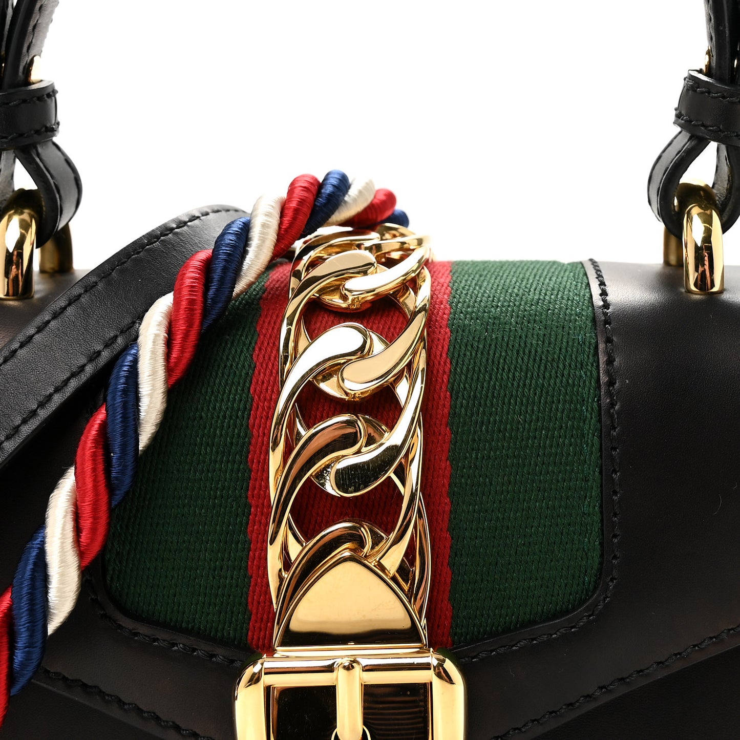 Calfskin Mini Sylvie Top Handle Bag Black