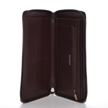 Burberry Haymarket Check Large Travel Zip Around Wallet Chocolate 5 of 10