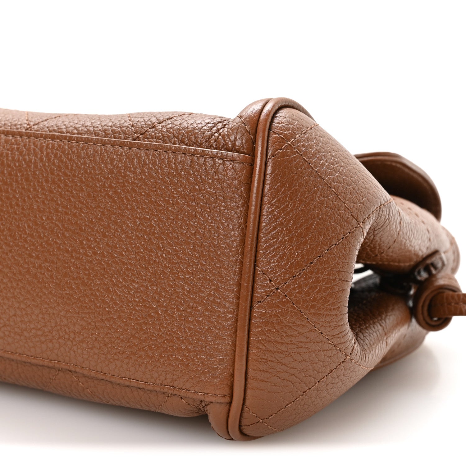 Chanel Grained Calfskin Stitched Urban Essentials Small Shopping Bag Camel 10 of 11