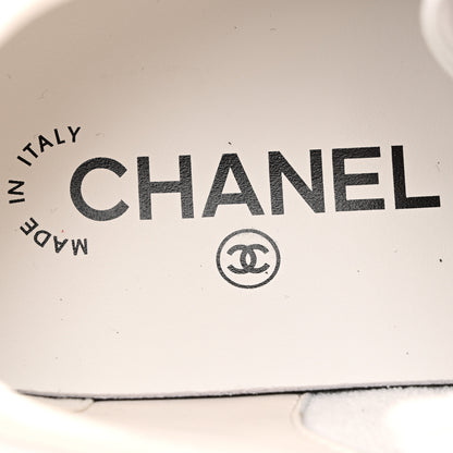 Chanel Calfskin Womens CC Logo Sneakers 39 White 8 of 10