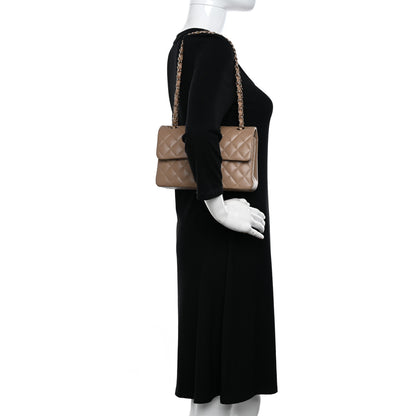 Chanel Caviar Quilted Small Double Flap Dark Beige 2 of 10