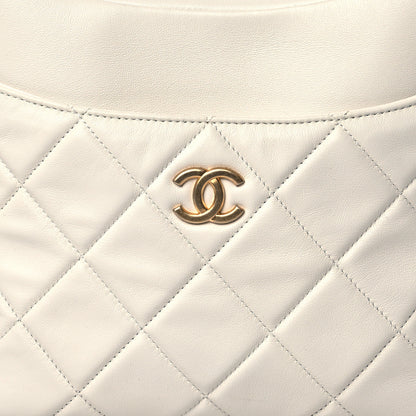Chanel Calfskin Quilted Close To Me Hobo White 8 of 10