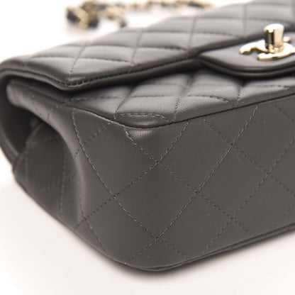 Chanel Lambskin Quilted Mini Rectangular Flap Grey 8 of 11