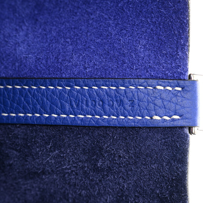 Hermes Taurillon Clemence Casaque Picotin Lock 18 PM Bleu Electrique Bleu Encre 7 of 10