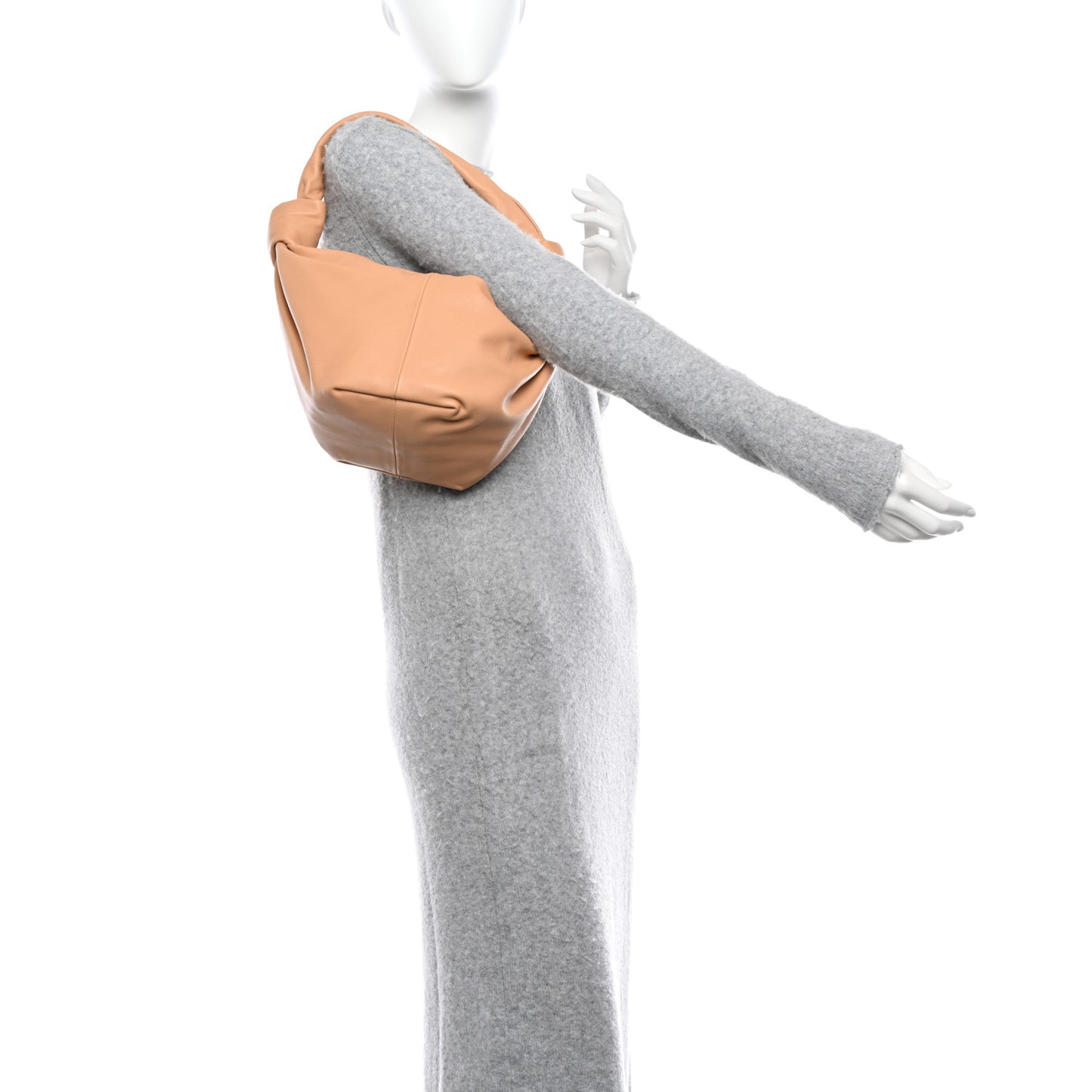 Calfskin Mini Double Knot Bag Almond
