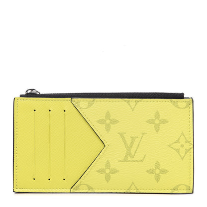 Louis Vuitton Monogram Taiga Coin Card Holder Yellow 1 of 6