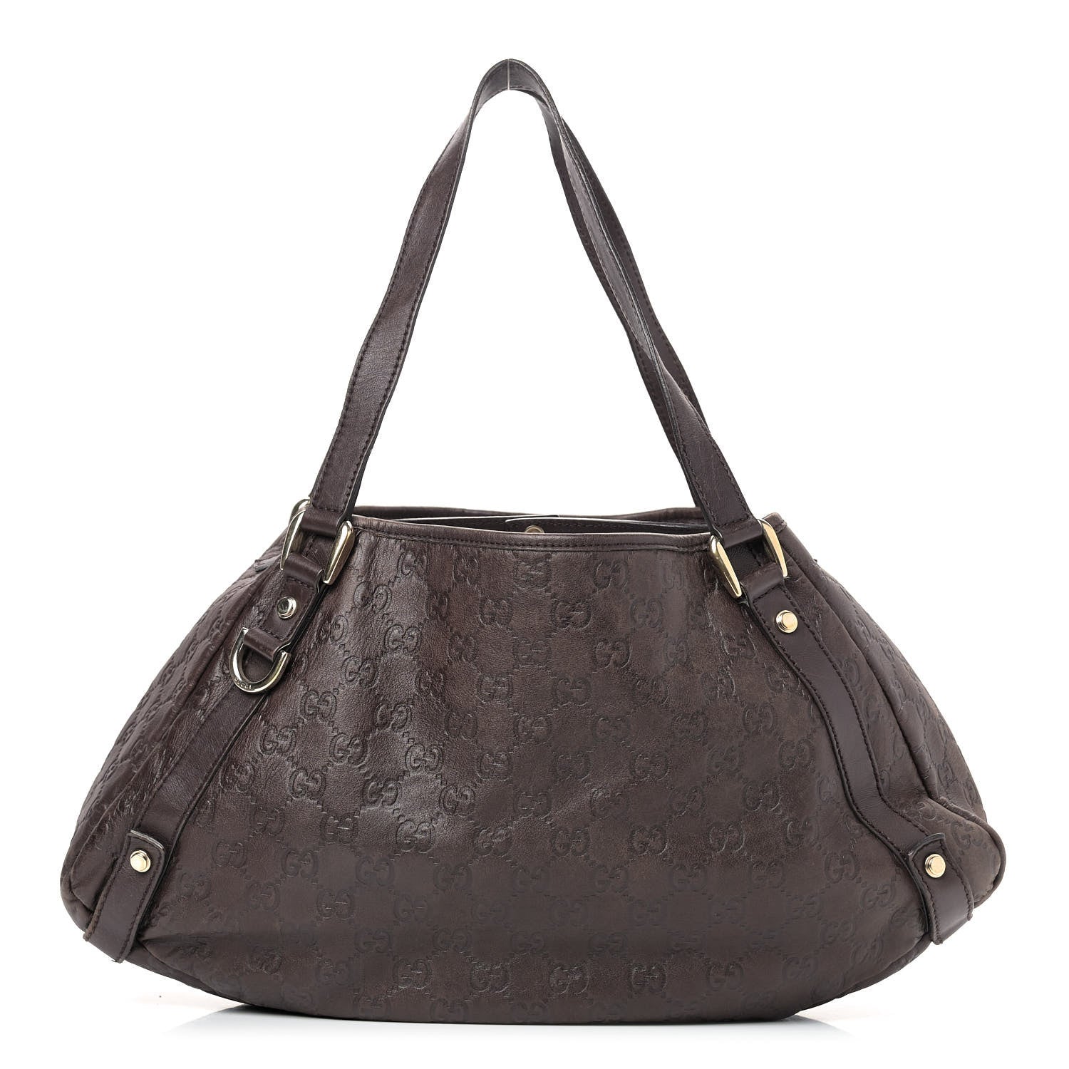 Gucci Guccissima Medium Abbey Shoulder Bag Chocolate 1 of 12
