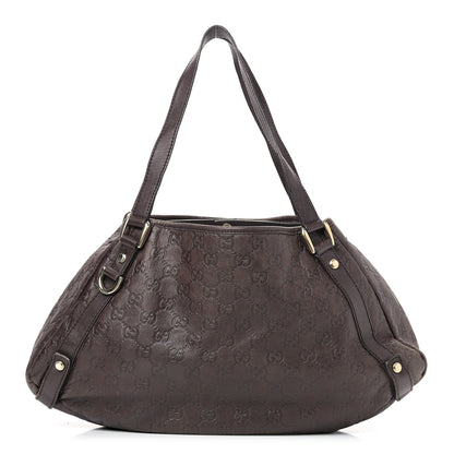 Gucci Guccissima Medium Abbey Shoulder Bag Chocolate 1 of 12