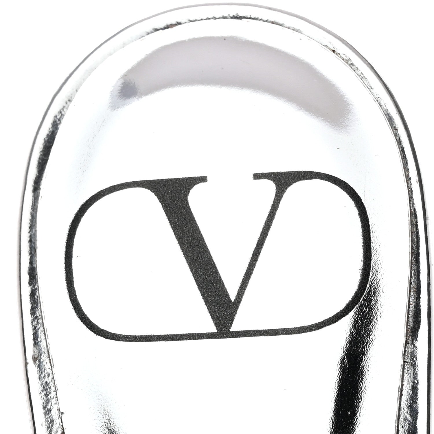 Valentino Garavani Metallic Roman Stud Ankle Strap 80mm Pumps 35 Silver 8 of 16