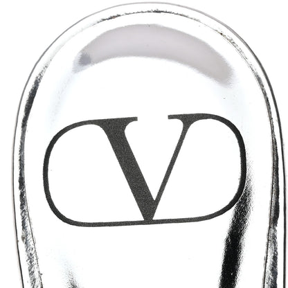 Valentino Garavani Metallic Roman Stud Ankle Strap 80mm Pumps 35 Silver 8 of 16