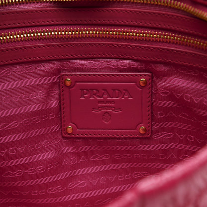 Prada Nappa Gaufre Ruched Clutch Begonia 6 of 8