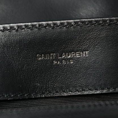 Saint Laurent Calfskin Y Quilted Monogram Monochrome Small Loulou Chain Satchel Black 7 of 13