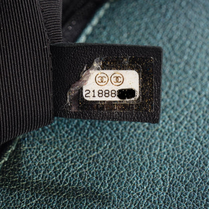 Chanel Iridescent Goatskin Quilted New Medium Boy Flap Green 7 of 9