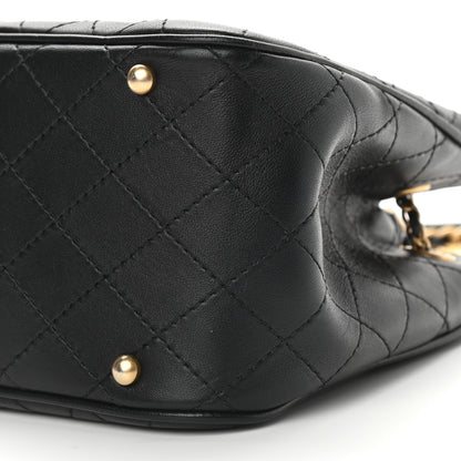 Chanel Calfskin Stitched Small Egyptian Amulet Drawstring Bag Black 8 of 9