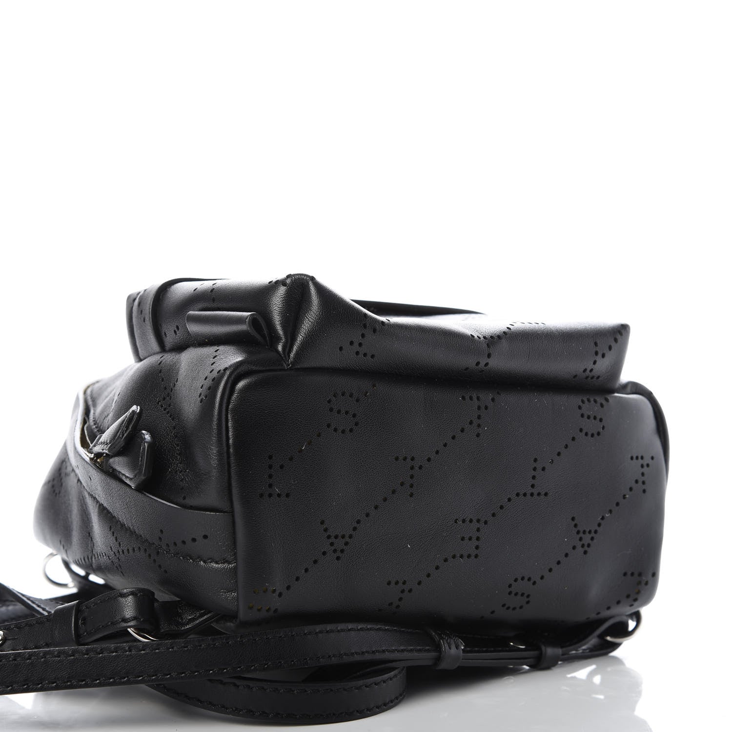 Stella McCartney Eco Alter Nappa Perforated Logo Mini Backpack Black 3 of 7