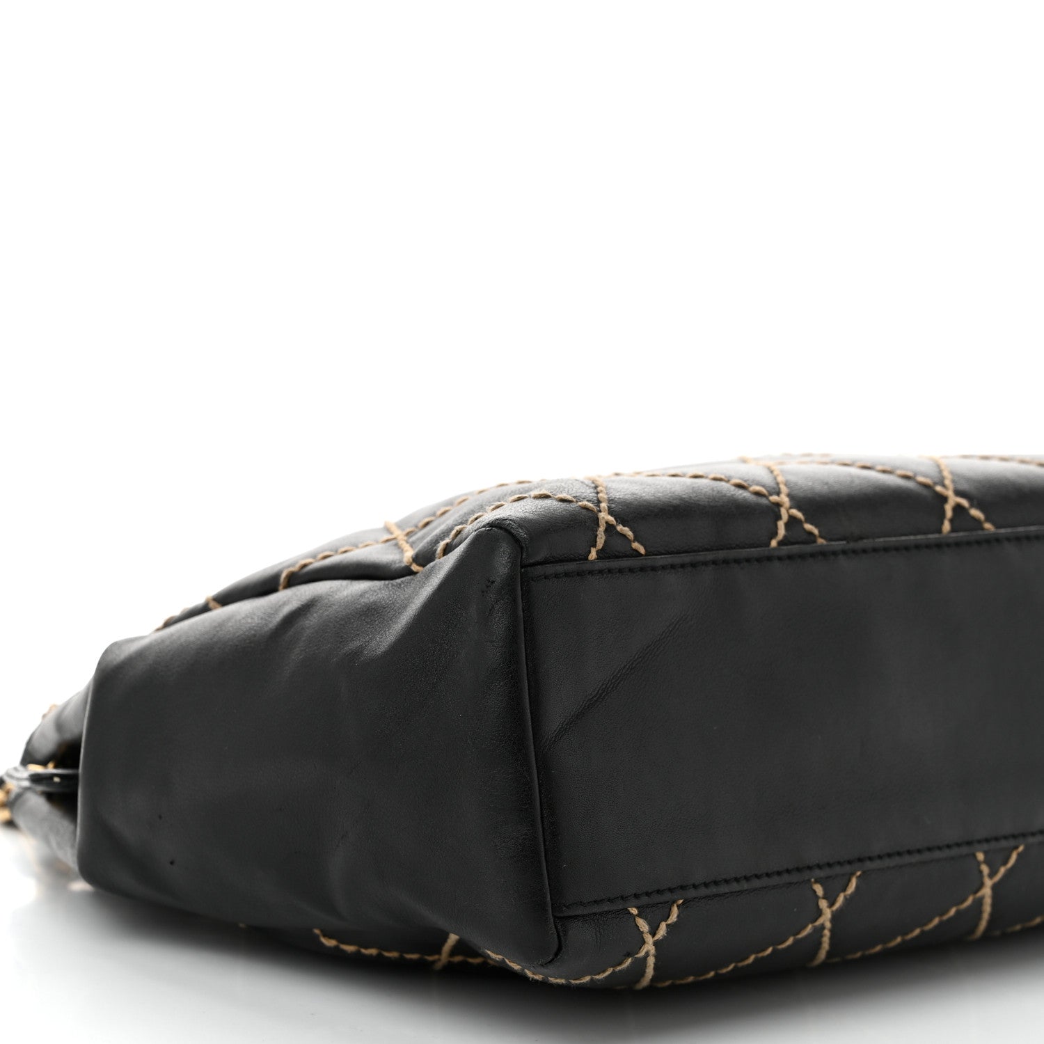 Chanel Calfskin Wild Stitch Shoulder Bag Black 9 of 11
