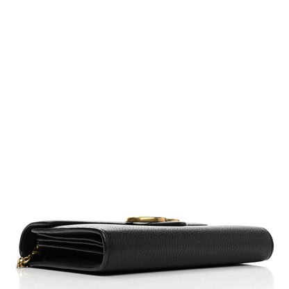 Gucci Calfskin GG Marmont Chain Wallet Black 4 of 10