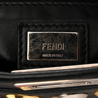 Fendi Nappa Studded Mini Peekaboo Iconic Satchel Black Multicolor 6 of 10
