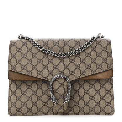 Gucci GG Supreme Monogram Medium Dionysus Shoulder Bag Taupe 1 of 10