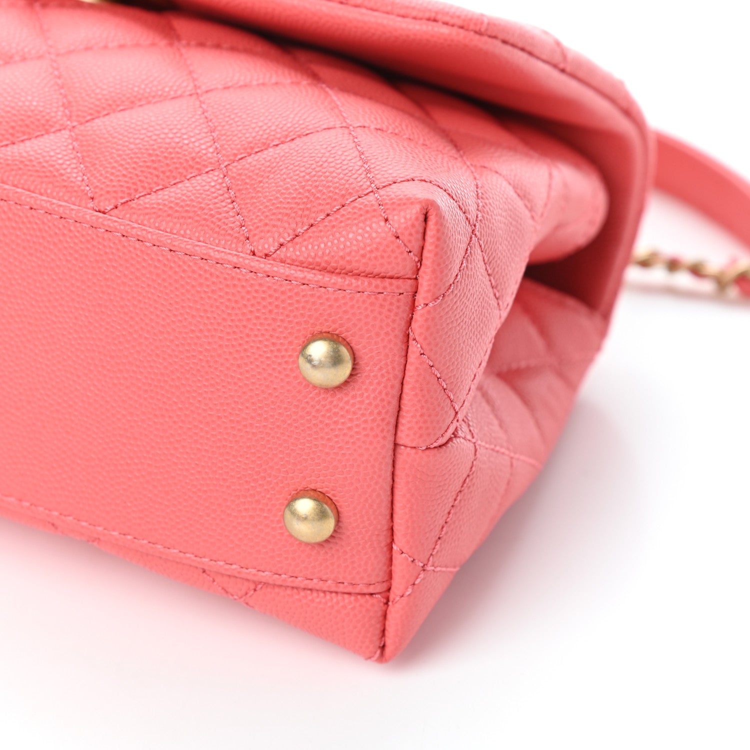 Chanel Caviar Quilted Mini Coco Handle Flap Pink 9 of 9