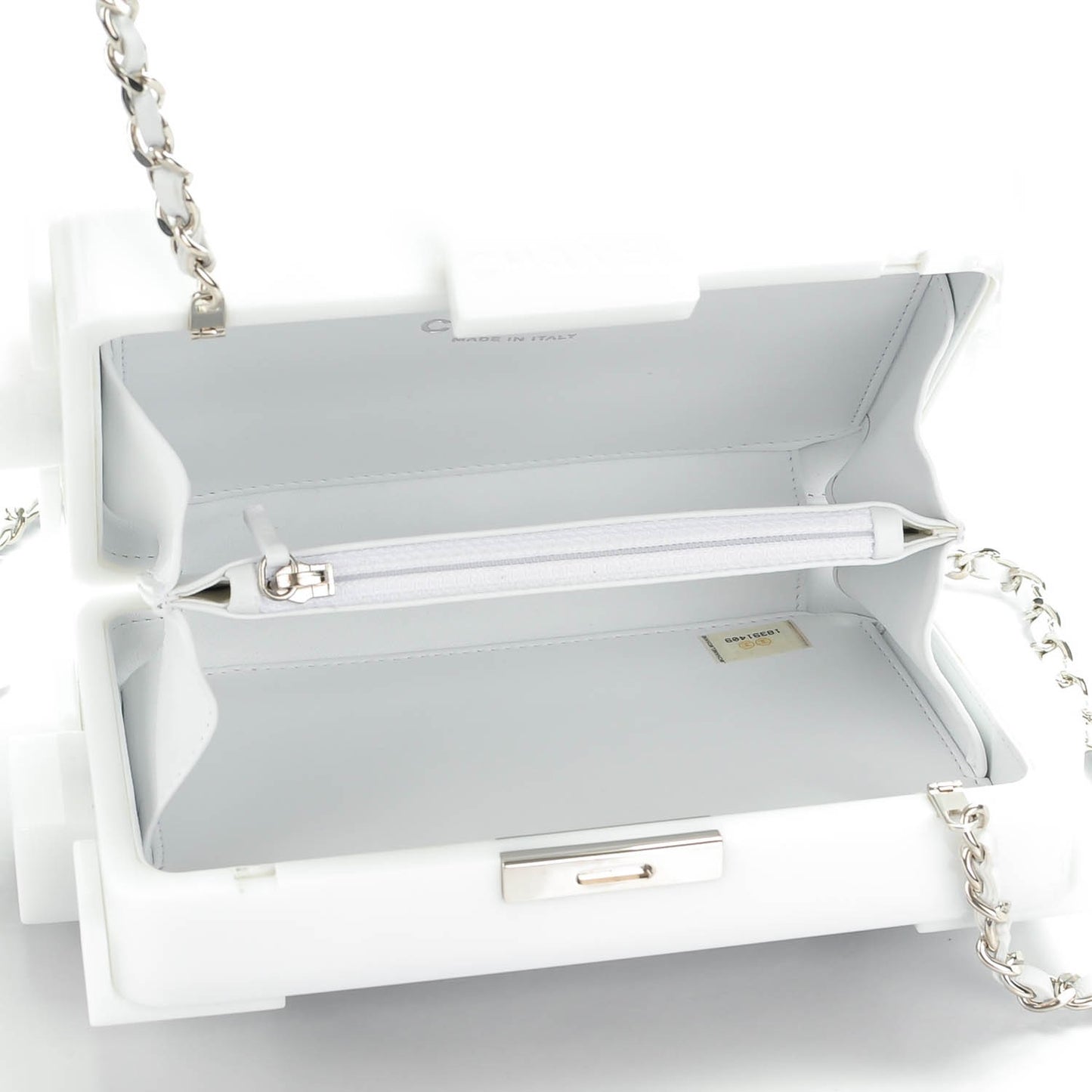 Plexiglass Crystal Lego Clutch White