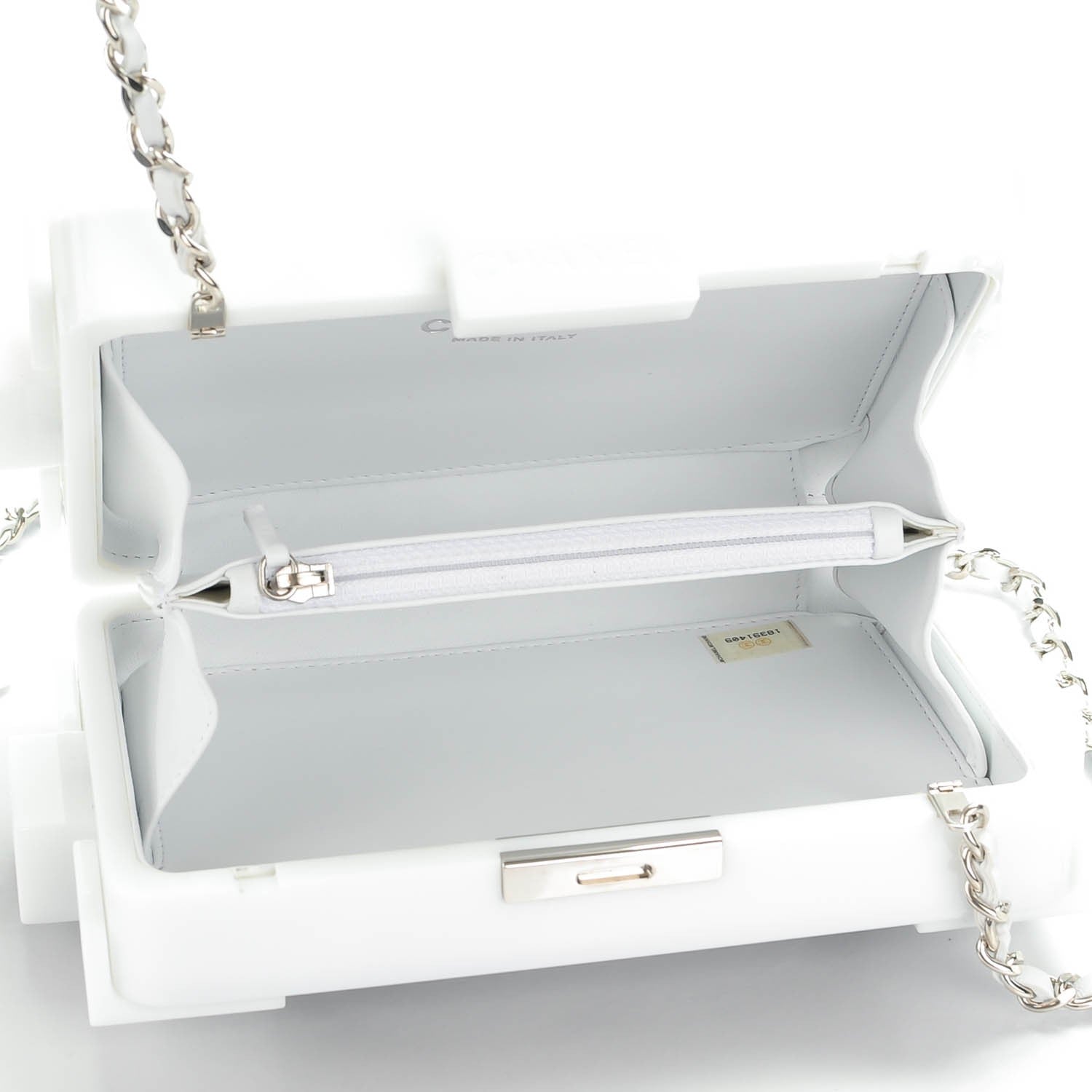Chanel Plexiglass Crystal Lego Clutch White 5 of 7