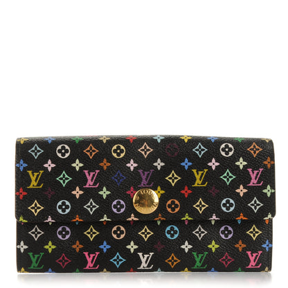 Louis Vuitton Monogram Multicolor Sarah Wallet Black 1 of 8