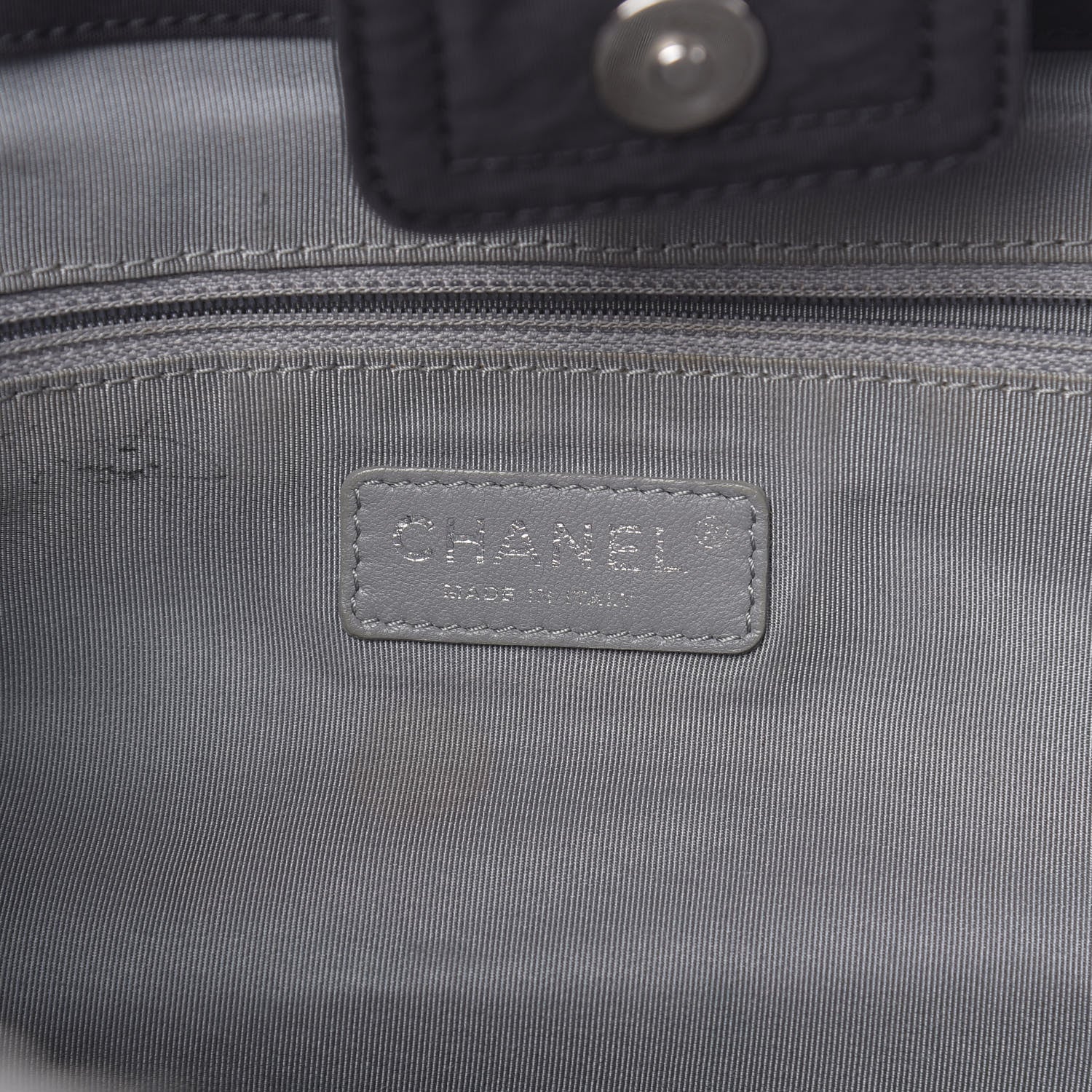 Chanel Canvas Stitched Tweed Large Tote Black 7 of 17