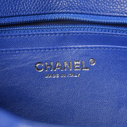 Chanel Caviar Quilted Jumbo Single Flap Blue 6 of 10