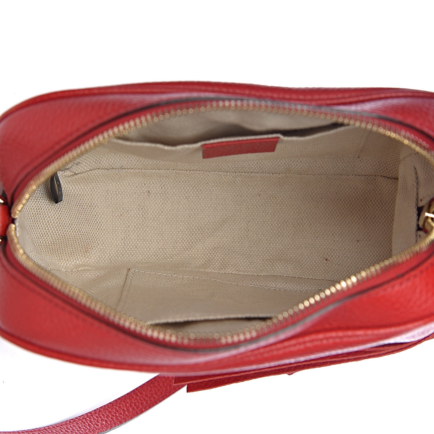 Gucci Pebbled Calfskin Small Soho Disco Bag Tabasco Red 5 of 13